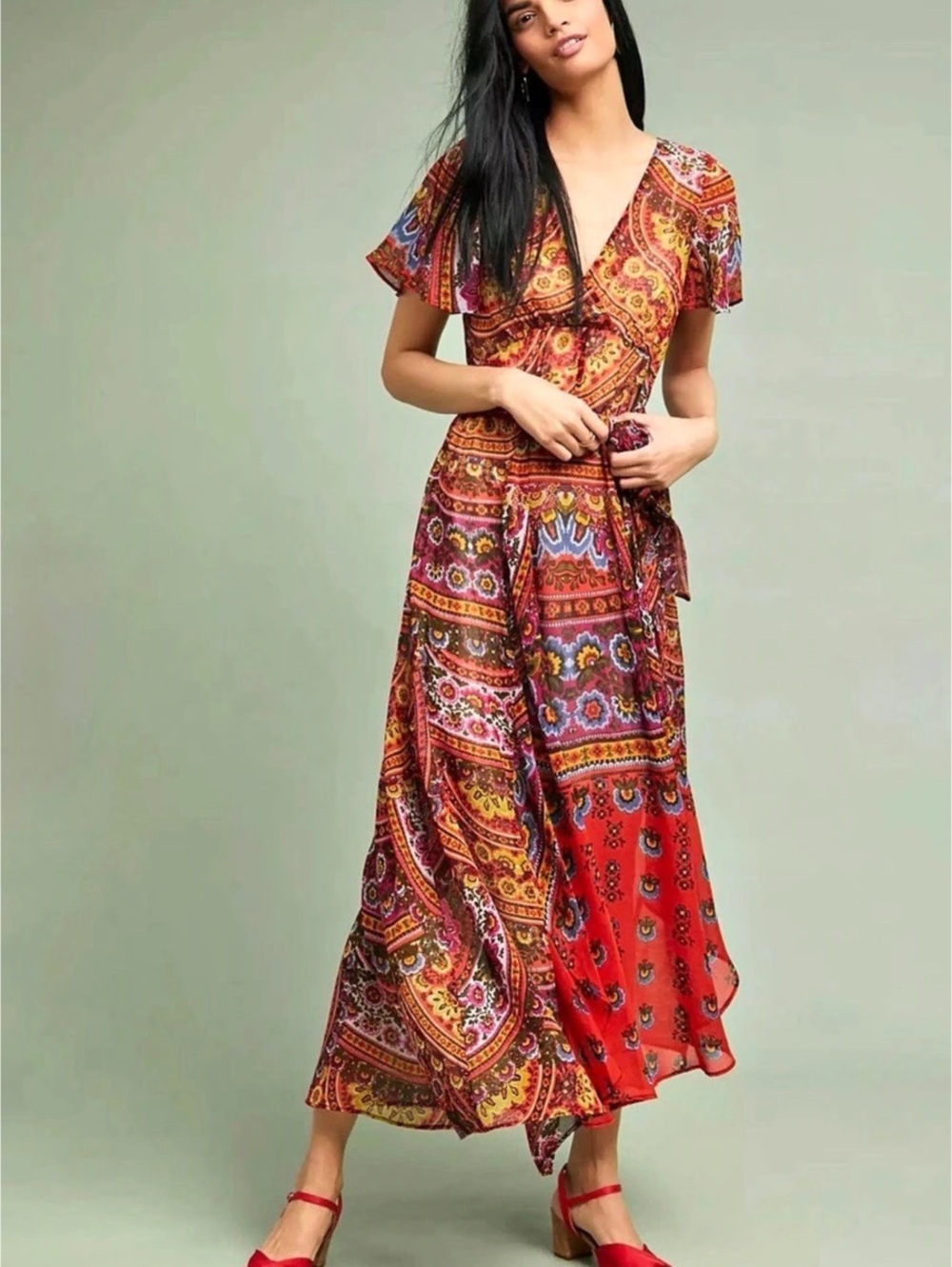 Anthropologie Akemi + Kin Murol Wrapped Dress Sz 6